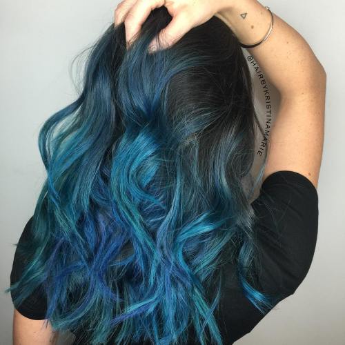 40 Fairy-Like Blau Ombre Frisuren  