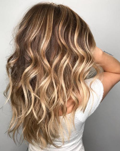 50 Ideen für hellbraunes Haar mit Highlights und Lowlights  