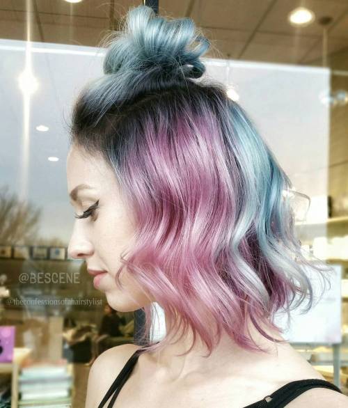 20 blaue und lila Haar-Ideen  