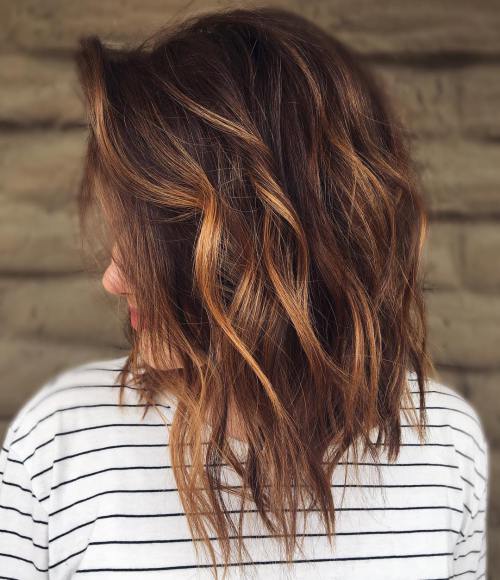 60 Frisuren mit dunkelbraunem Haar mit Highlights  