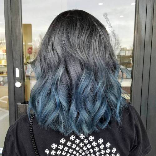 40 Fairy-Like Blau Ombre Frisuren  