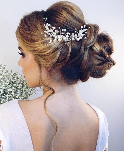 40 schicke Hochzeit Haarhochsteckfrisuren für elegante Bräute 