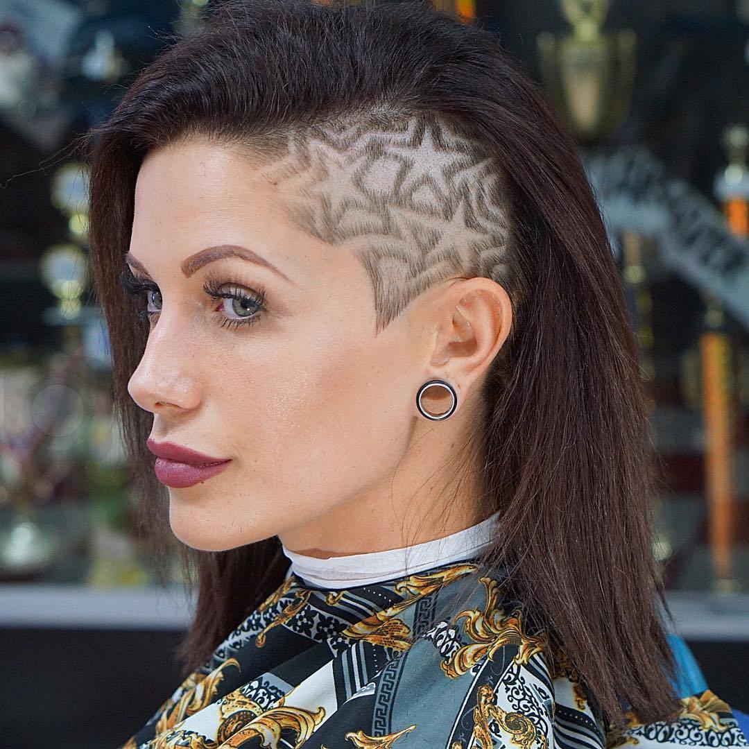 20 Undercut Haar Tattoo Ideen für Mädchen  