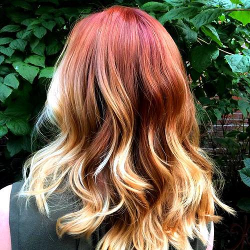 25 spannende Ideen für rotes Ombre-Haar  