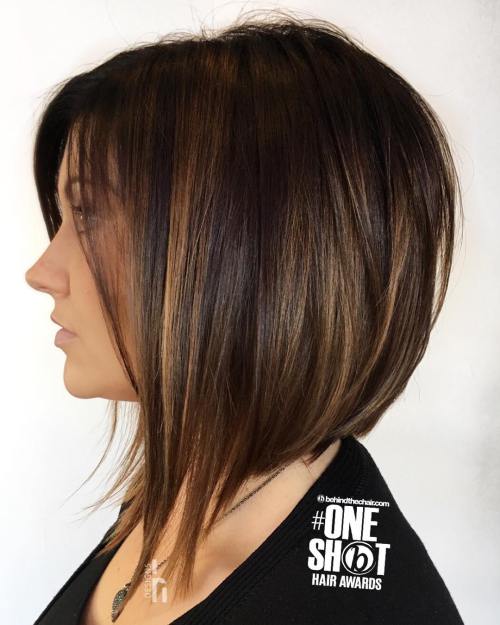 60 Frisuren mit dunkelbraunem Haar mit Highlights  