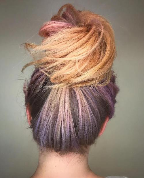 40 unordentliche Brötchen Frisuren, um Ihren Casual Look zu aktualisieren  