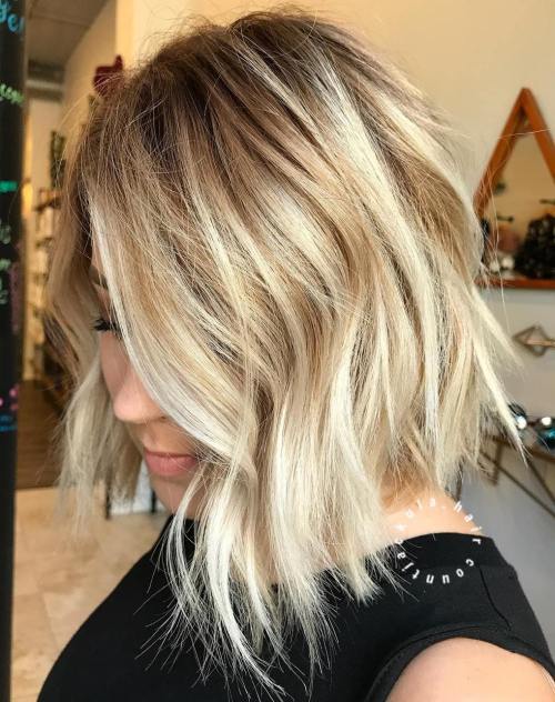 60 inspirierende lange Bob Frisuren und Haarschnitte  