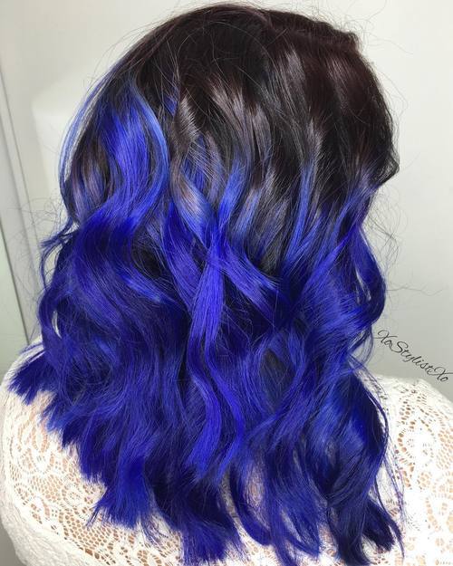 40 Fairy-Like Blau Ombre Frisuren  