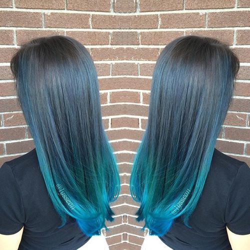 40 Fairy-Like Blau Ombre Frisuren  