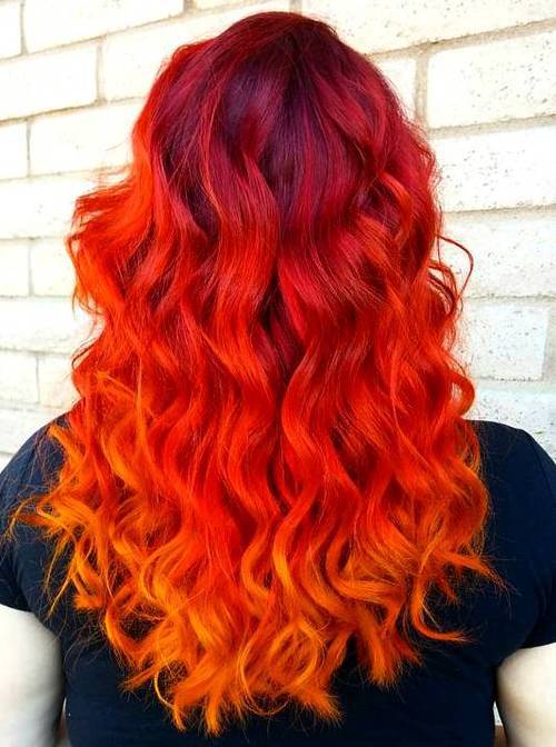 25 spannende Ideen für rotes Ombre-Haar  