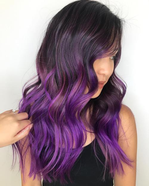 20 lila Balayage Ideen von subtil bis lebendig  