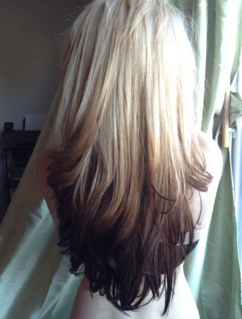 Reverse Ombre Hair mit perfekten Fades in Browns und Blacks  