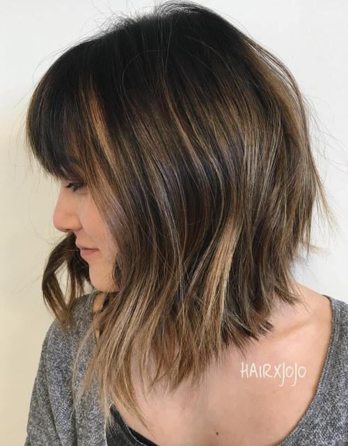 60 inspirierende lange Bob Frisuren und Haarschnitte  