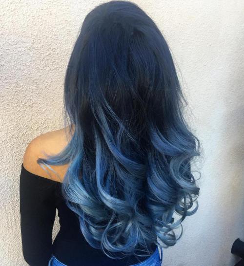 40 Fairy-Like Blau Ombre Frisuren  