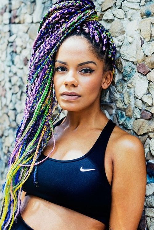 Top 20 All Rage Looks mit langen Box Braids  