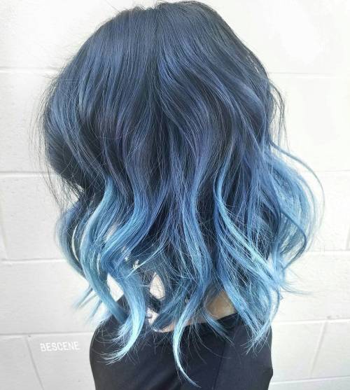 40 Fairy-Like Blau Ombre Frisuren  