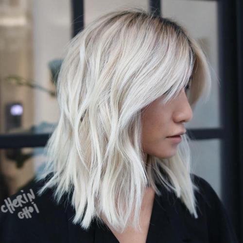 60 inspirierende lange Bob Frisuren und Haarschnitte  