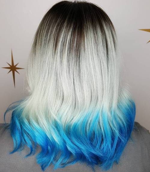 40 Fairy-Like Blau Ombre Frisuren  