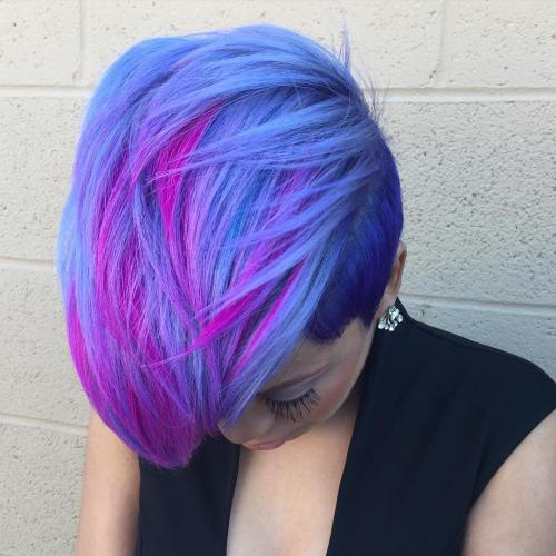 20 blaue und lila Haar-Ideen  