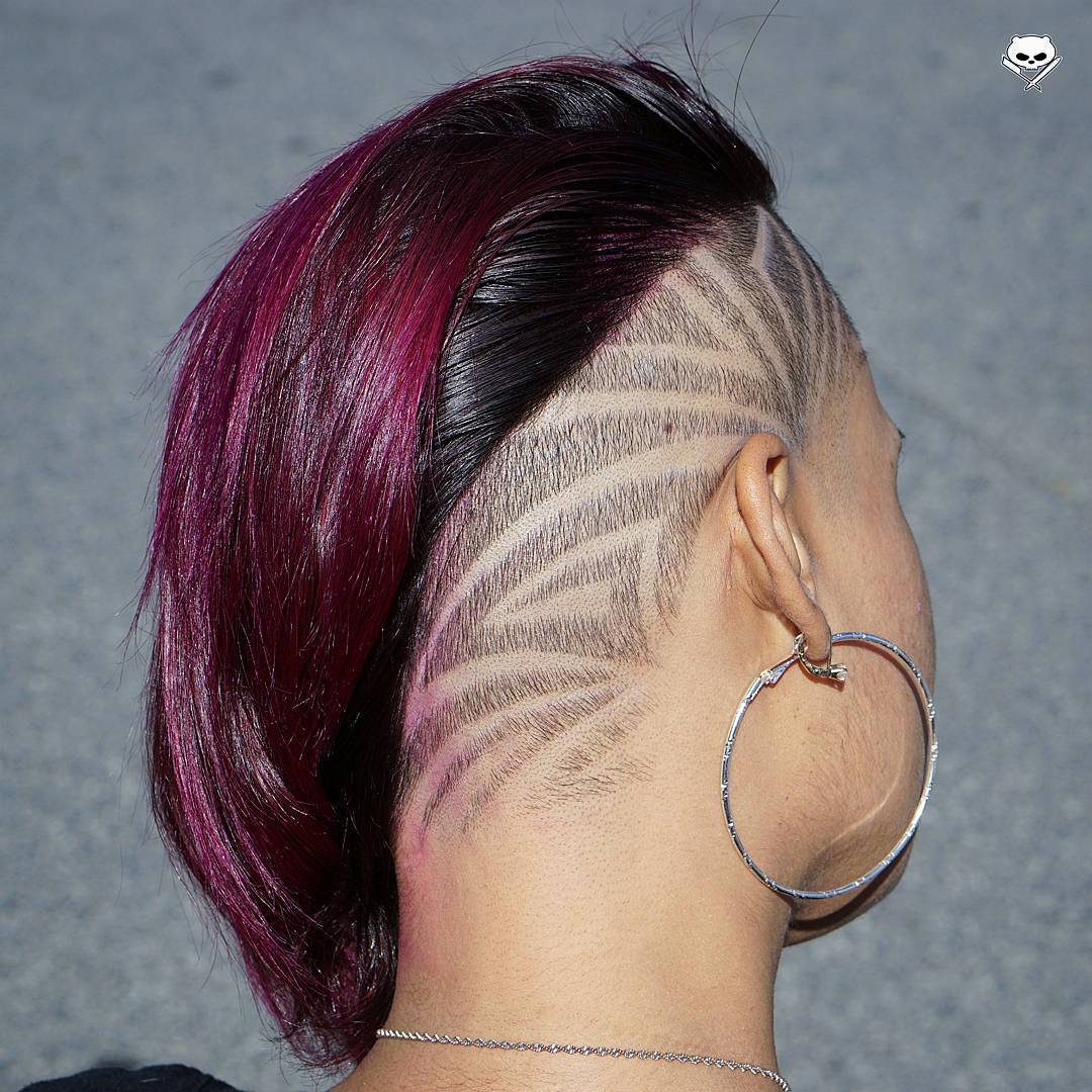 20 Undercut Haar Tattoo Ideen für Mädchen  