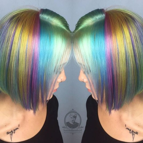 20 Regenbogen-Haar-Bilder, um dem Einhorn-Stamm beizutreten  