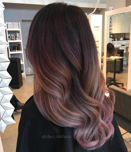 20 wunderschöne Beispiele von Roségold Balayage  