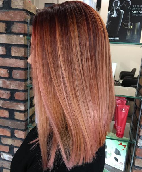 20 wunderschöne Beispiele von Roségold Balayage  