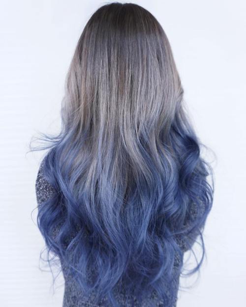 40 Fairy-Like Blau Ombre Frisuren  