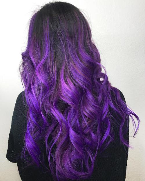 20 lila Balayage Ideen von subtil bis lebendig  