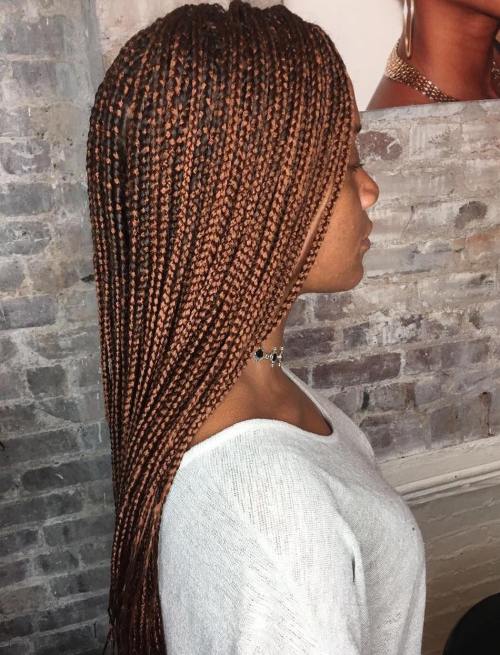 40 Ideen von Micro Braids und unsichtbare Braids Frisuren  