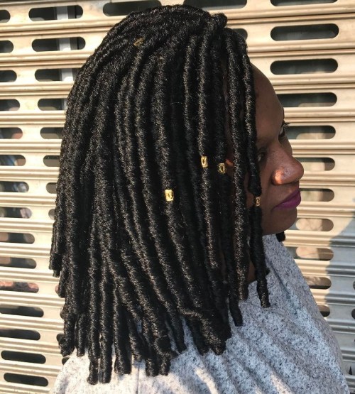 20 süße und kreative Ideen für kurze Faux Locs  