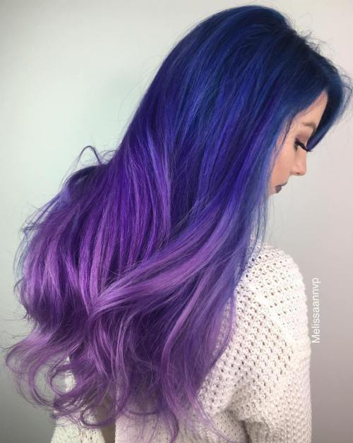 40 Fairy-Like Blau Ombre Frisuren  