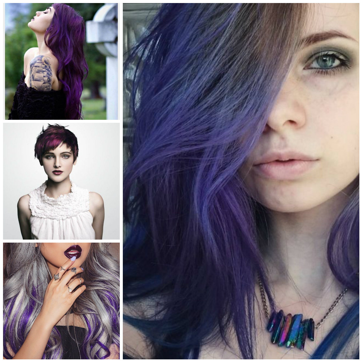 Dark Purple Haarfarbe Ideen  