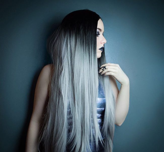 15 wunderschöne und lustige graue Ombre Frisuren 