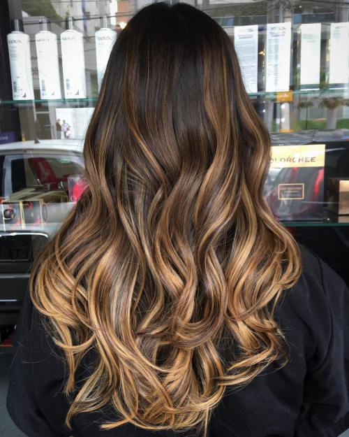 60 Frisuren mit dunkelbraunem Haar mit Highlights  