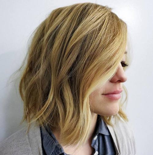 60 inspirierende lange Bob Frisuren und Haarschnitte  