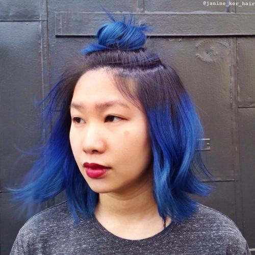 40 Fairy-Like Blau Ombre Frisuren  