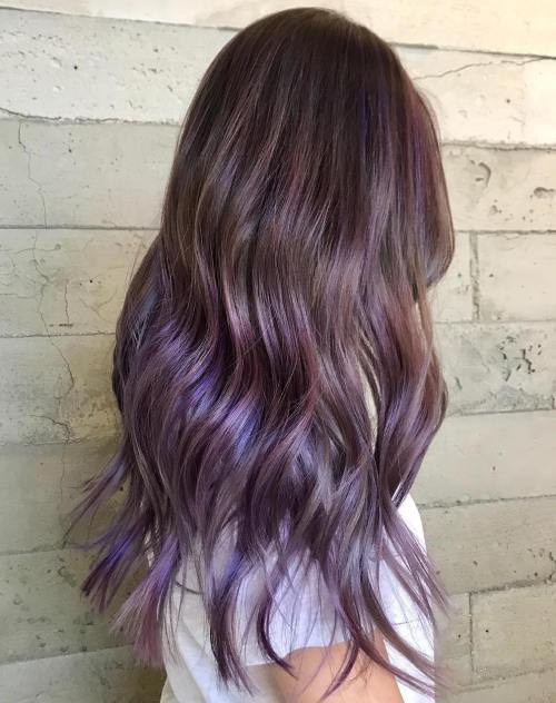 20 lila Balayage Ideen von subtil bis lebendig  