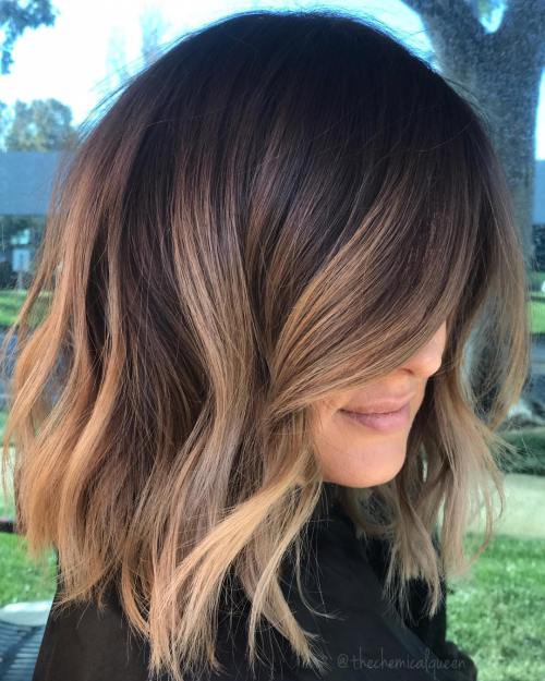 60 Frisuren mit dunkelbraunem Haar mit Highlights  