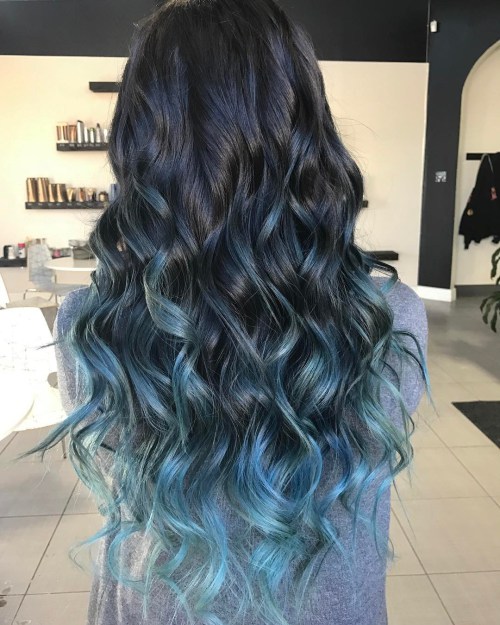 40 Fairy-Like Blau Ombre Frisuren  