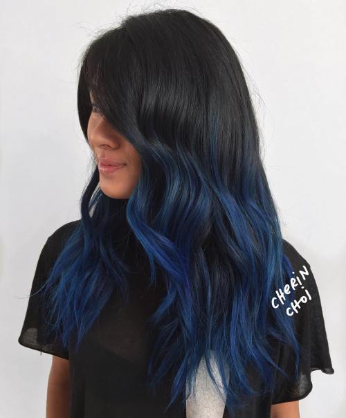 40 Fairy-Like Blau Ombre Frisuren  