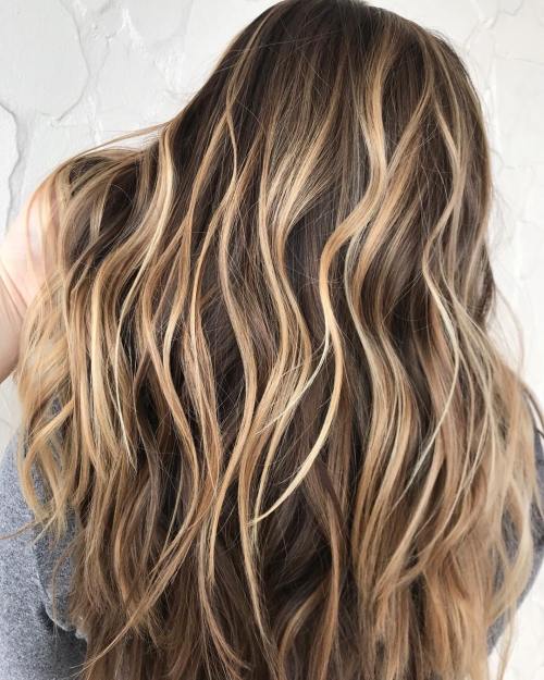 50 Ideen für hellbraunes Haar mit Highlights und Lowlights  