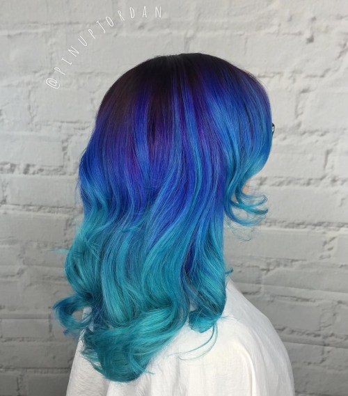 40 Fairy-Like Blau Ombre Frisuren  