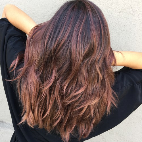 20 wunderschöne Beispiele von Roségold Balayage  