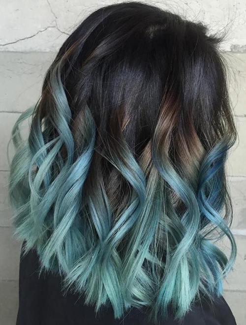 40 Fairy-Like Blau Ombre Frisuren  