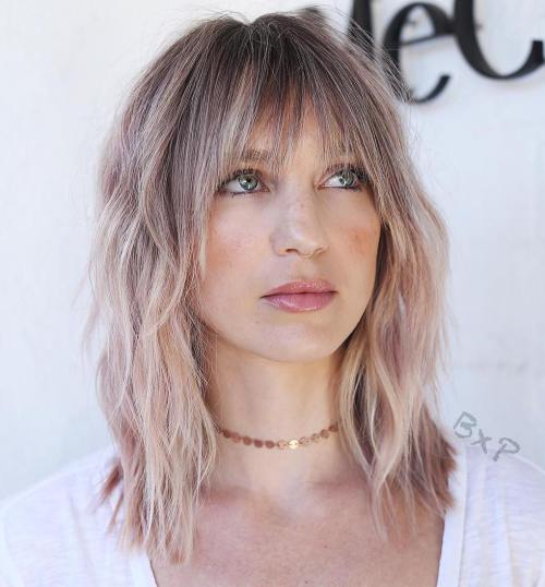 60 Super Chic Frisuren für lange Gesichter, um die Länge zu brechen  