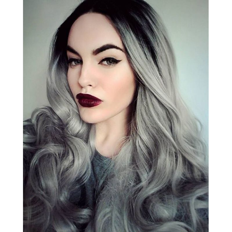 15 wunderschöne und lustige graue Ombre Frisuren  